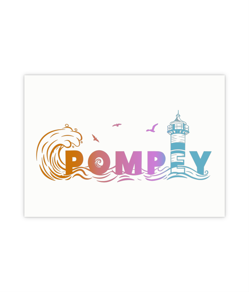 Pompey Wall Print Sunset Unframed