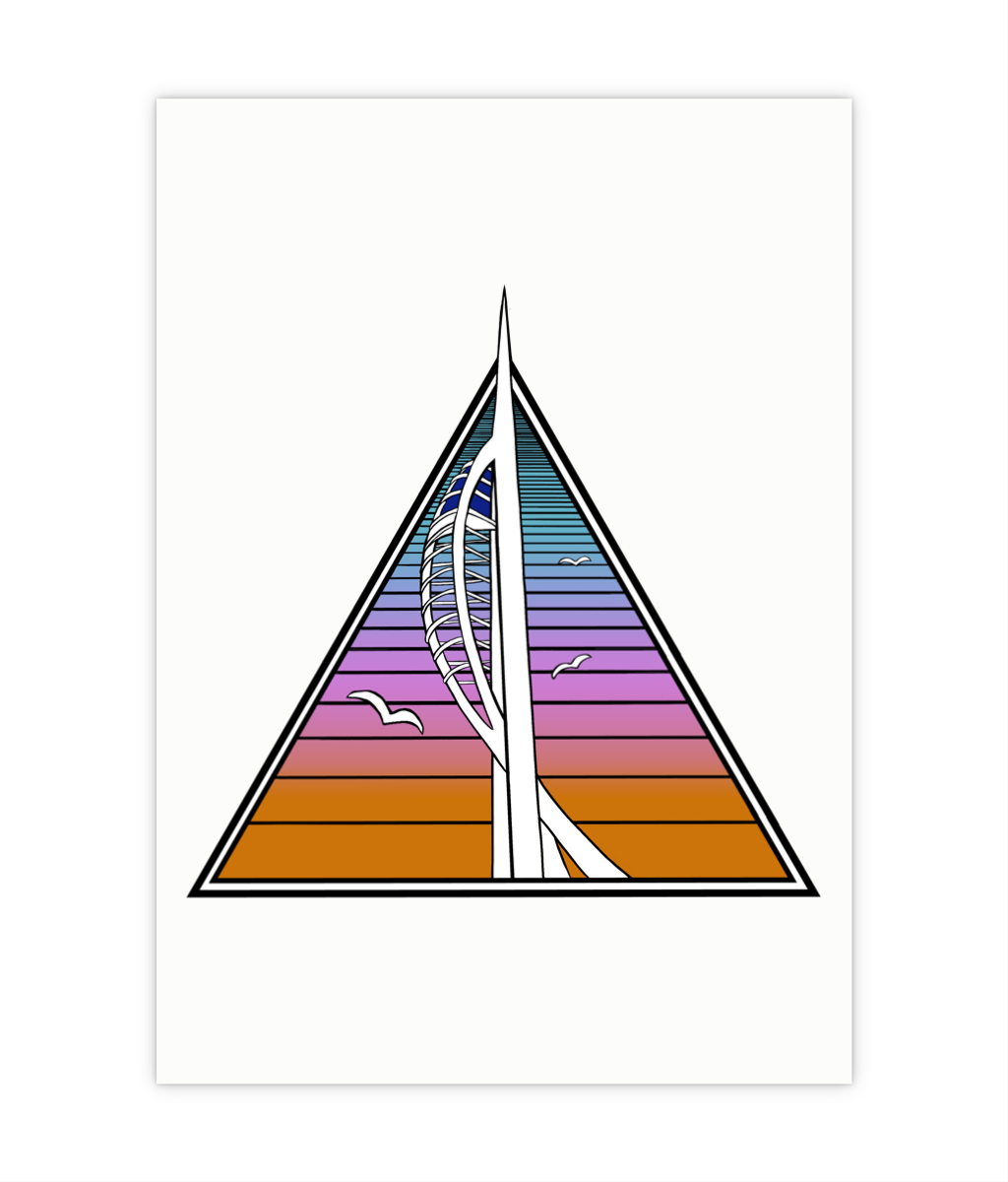 Pompey Spinnaker Wall Print Unframed